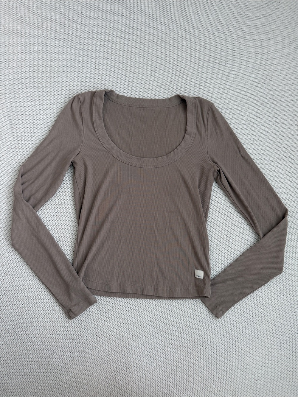 Vuori Pose Scoopneck Long Sleeve Ribbed Tee Size Medium